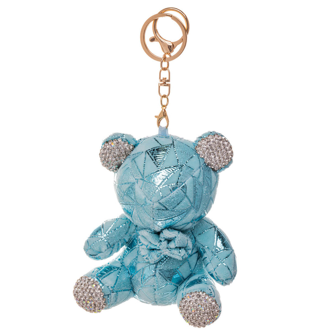 Glitzernder Teddybär Schlüsselanhänger Rucksack Korb 11,5cm