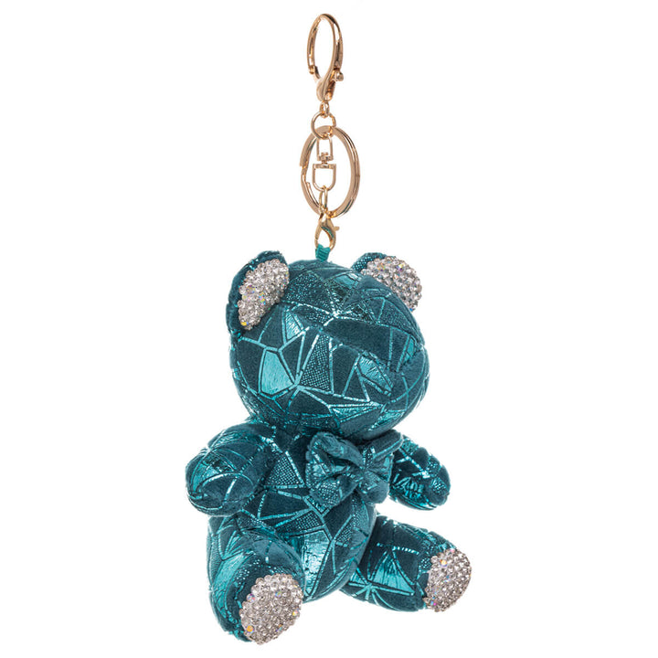 Glitzernder Teddybär Schlüsselanhänger Rucksack Korb 11,5cm