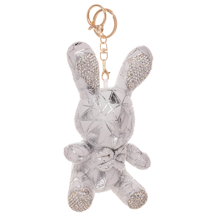 Glitzernder Hase Schlüsselanhänger Rucksack Korb 16cm