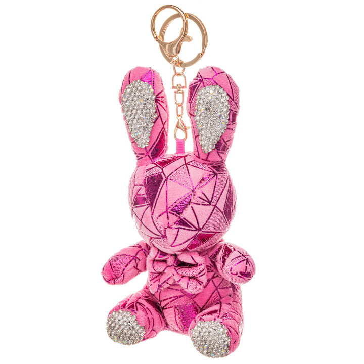 Glitzernder Hase Schlüsselanhänger Rucksack Korb 16cm