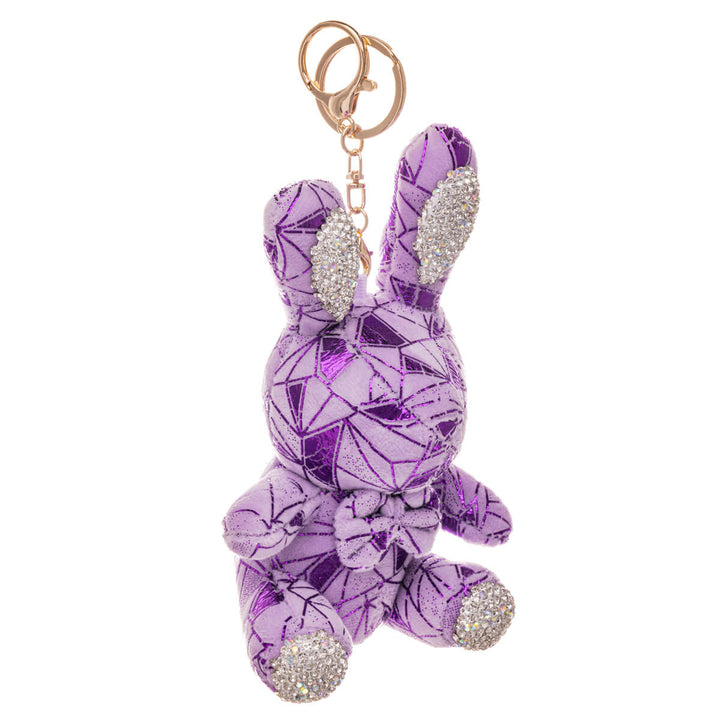 Glitzernder Hase Schlüsselanhänger Rucksack Korb 16cm