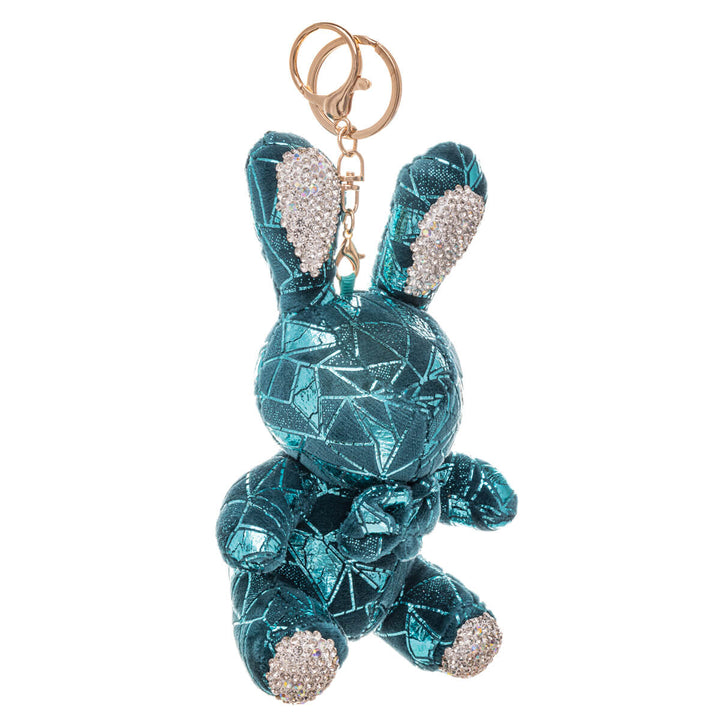 Glitzernder Hase Schlüsselanhänger Rucksack Korb 16cm