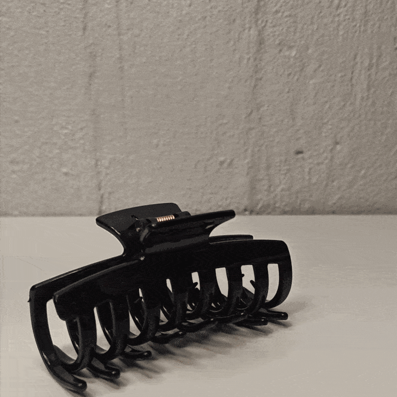 Flexibel hårklämma, plastisk hajtand, 10 cm