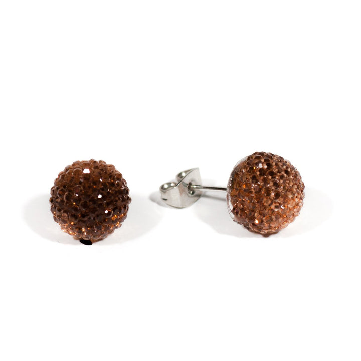 Shiny ball earrings 10mm