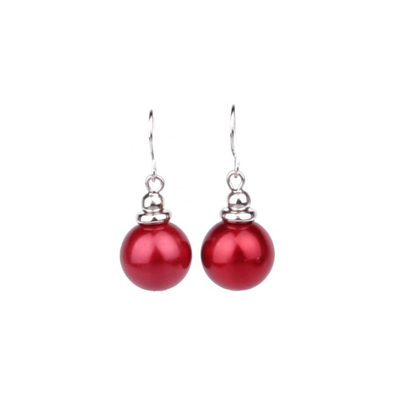 Hanging glass bead earrings (Steel 316L)