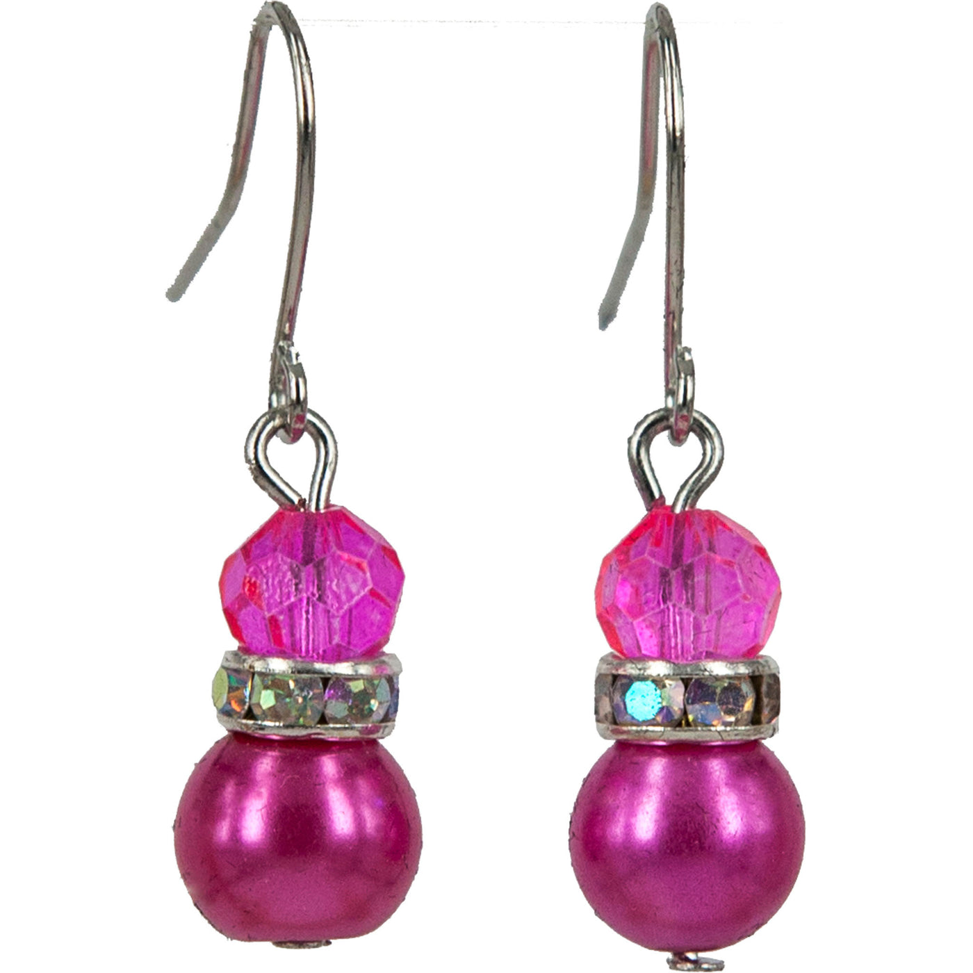 A hanging pearl earrings