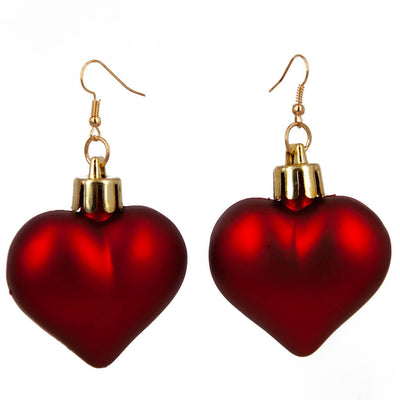 Heart Christmas earrings
