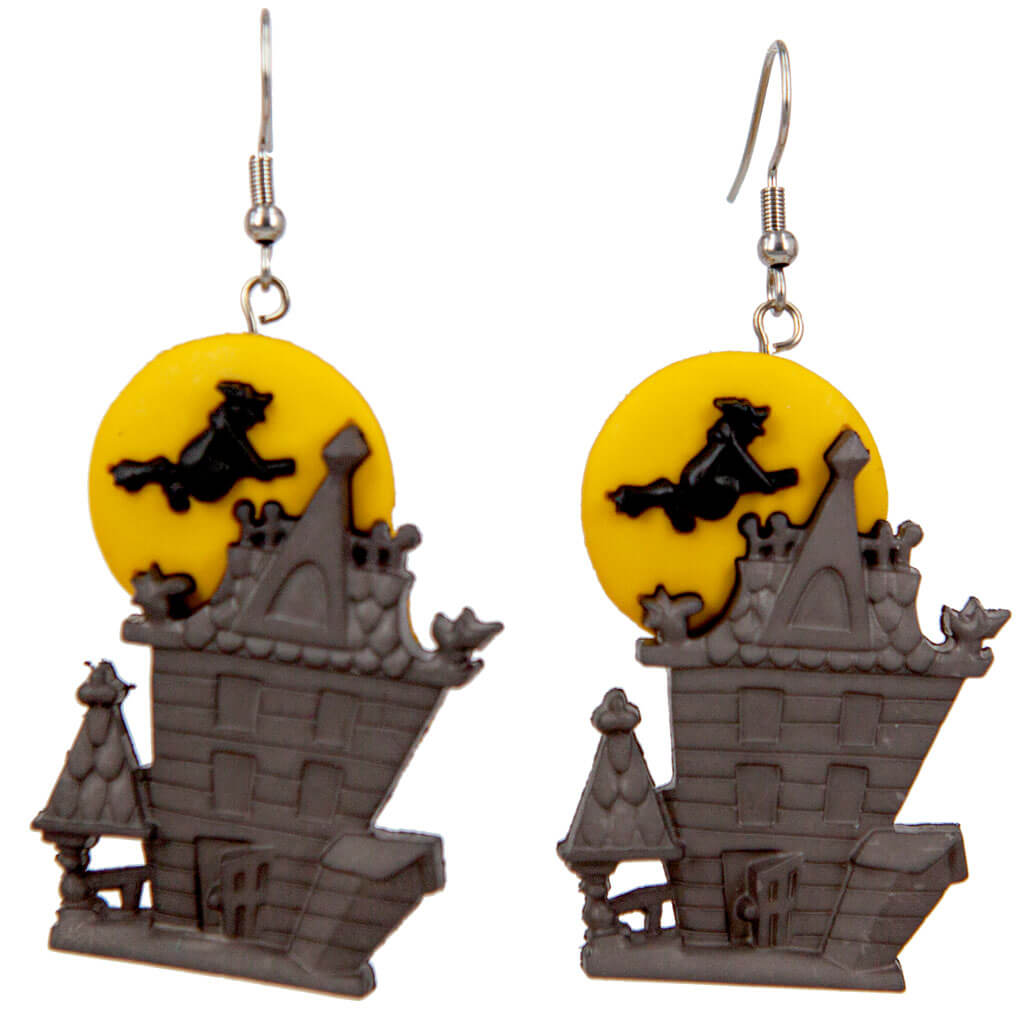 Ghost house earrings