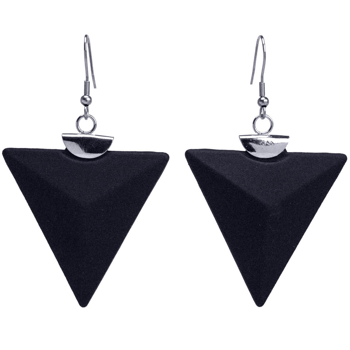 Triangle flat hanging earrings