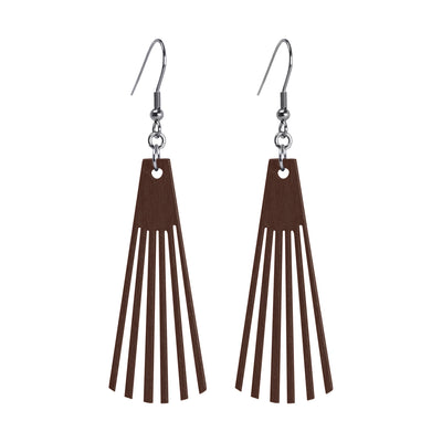 Domestic wooden earrings coke (steel 316L)