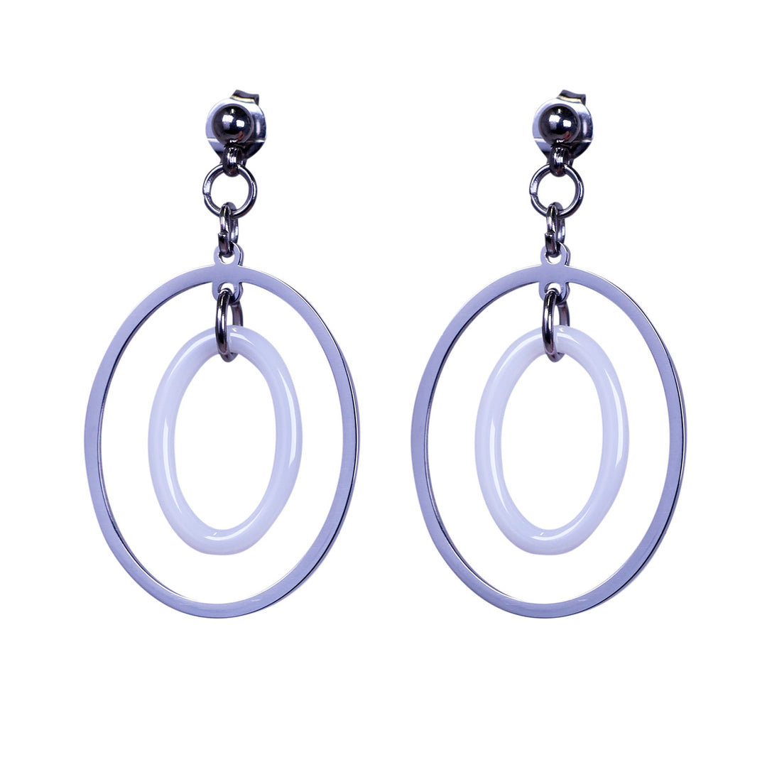 Oval for earrings steel (316L)