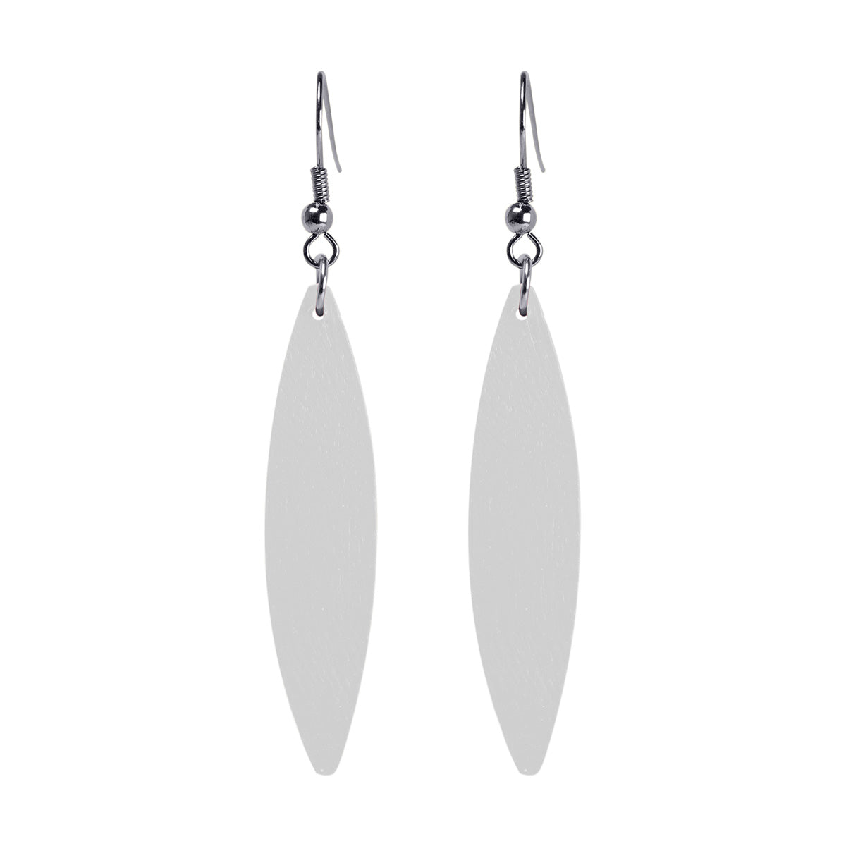 Domestic wooden earrings ovals (steel 316L)