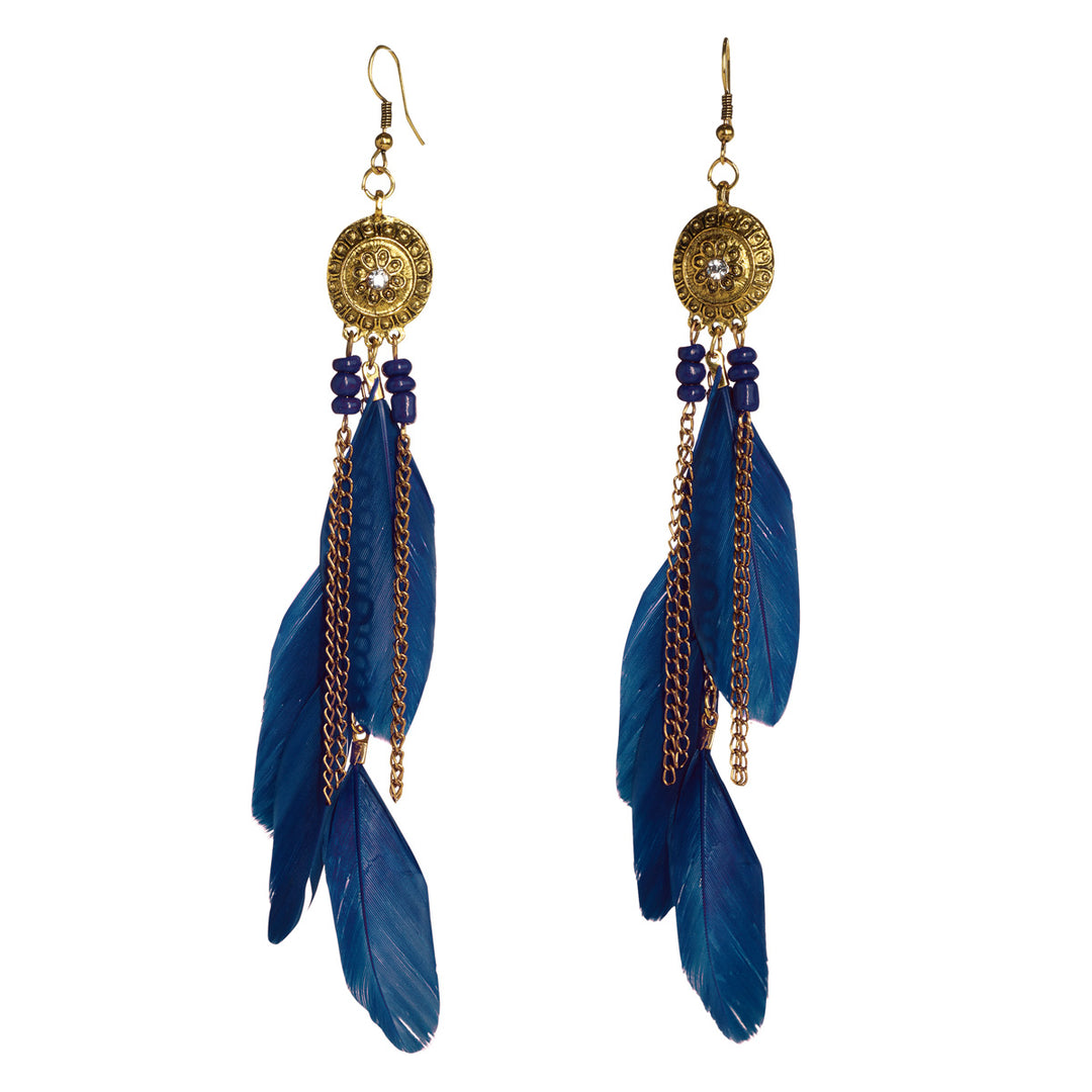 Decorative feather earrings 16cm