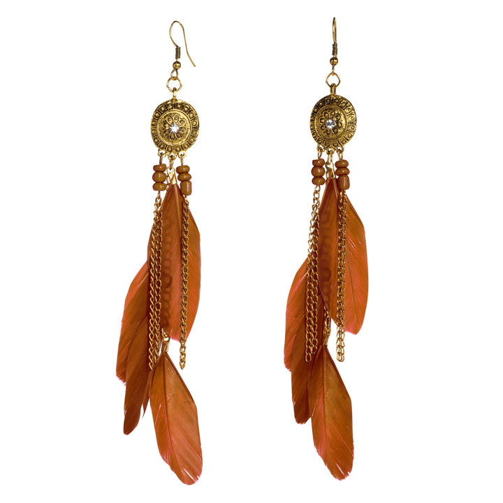 Decorative feather earrings 16cm