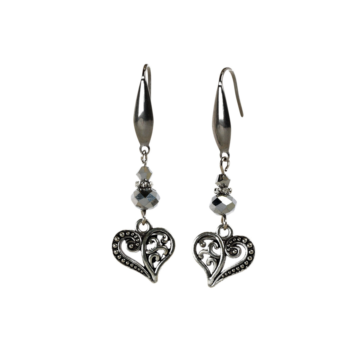Heart earrings (steel 316L)
