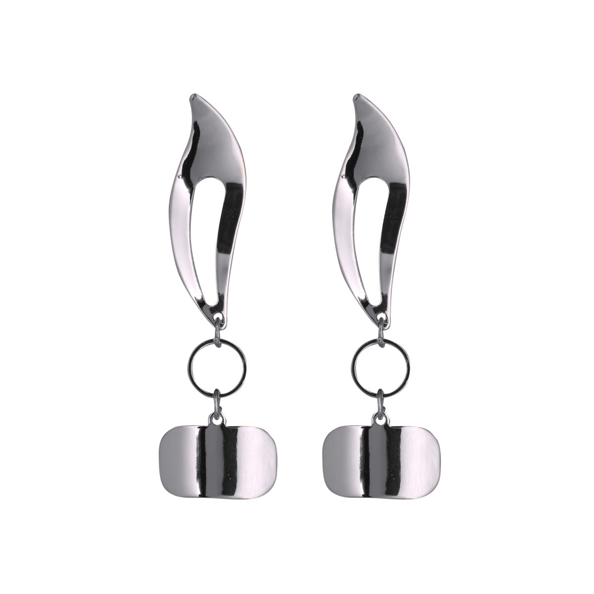 Metal hanging earrings