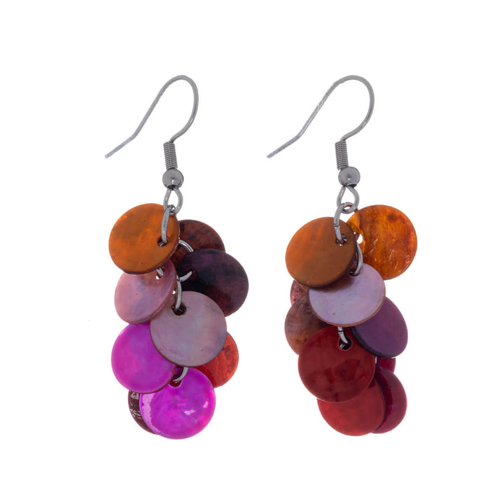 Hängande musslor örhängen (Steel 316L)