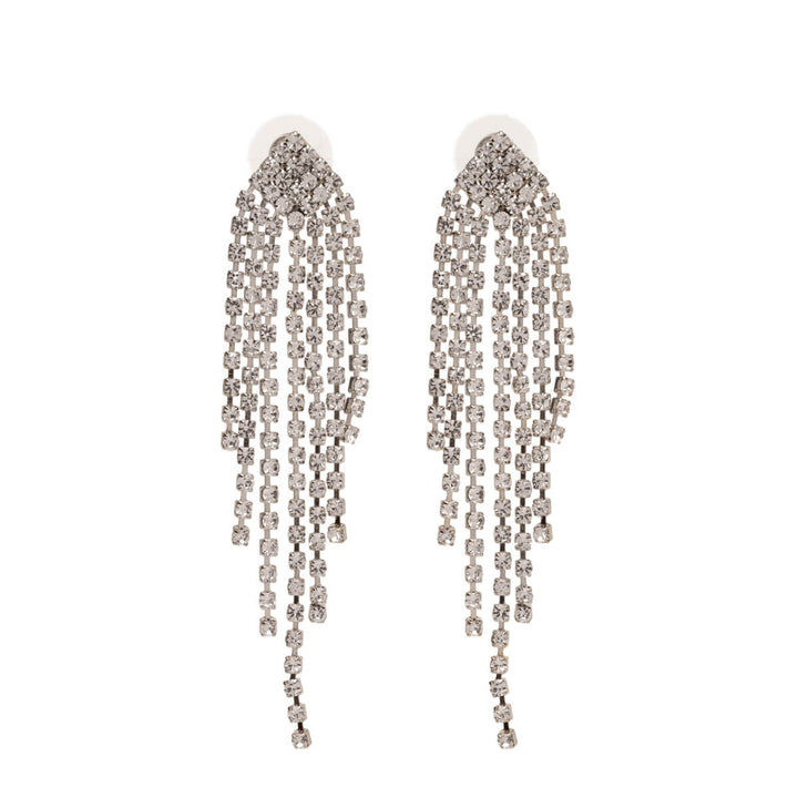 Hanging rhinestone earrings