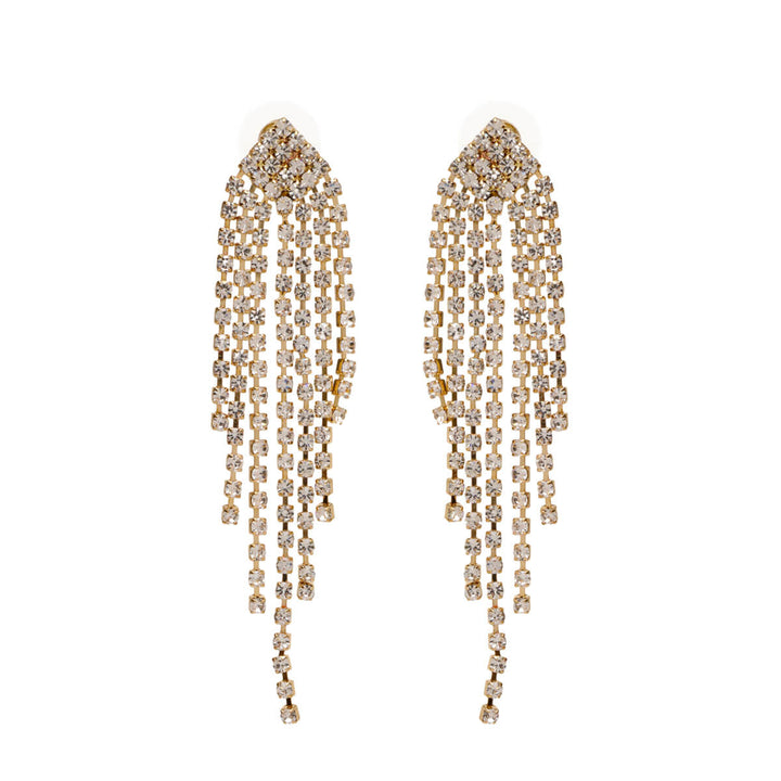 Hanging rhinestone earrings