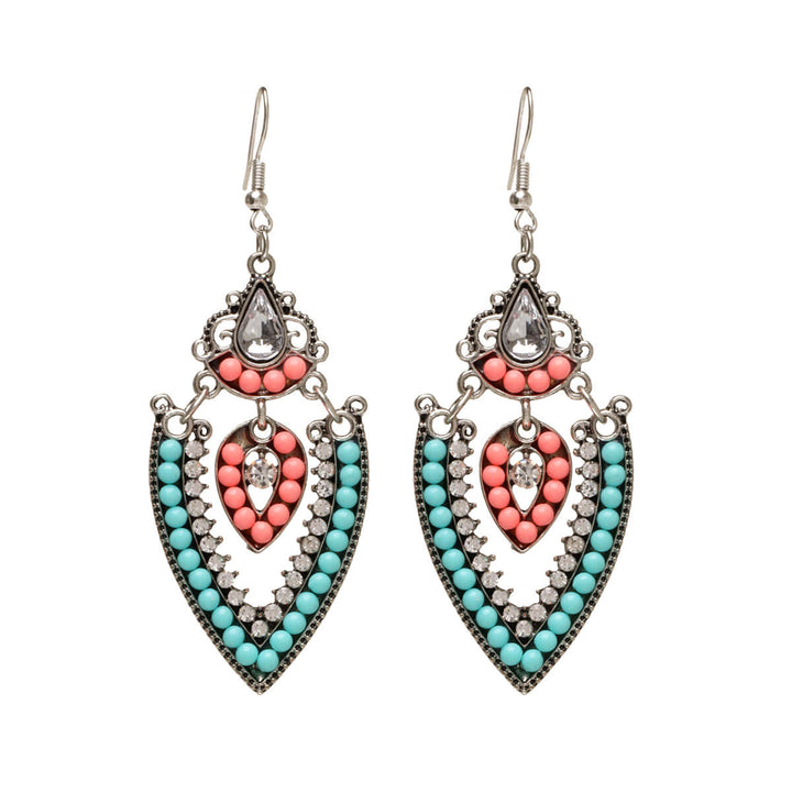 Multicolored hanging earrings