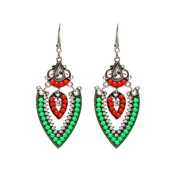 Multicolored hanging earrings