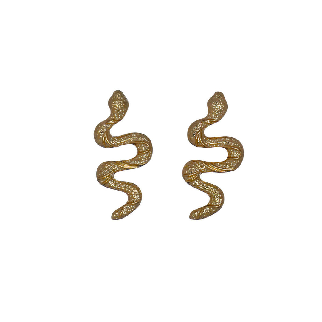 Hanging snake earrings