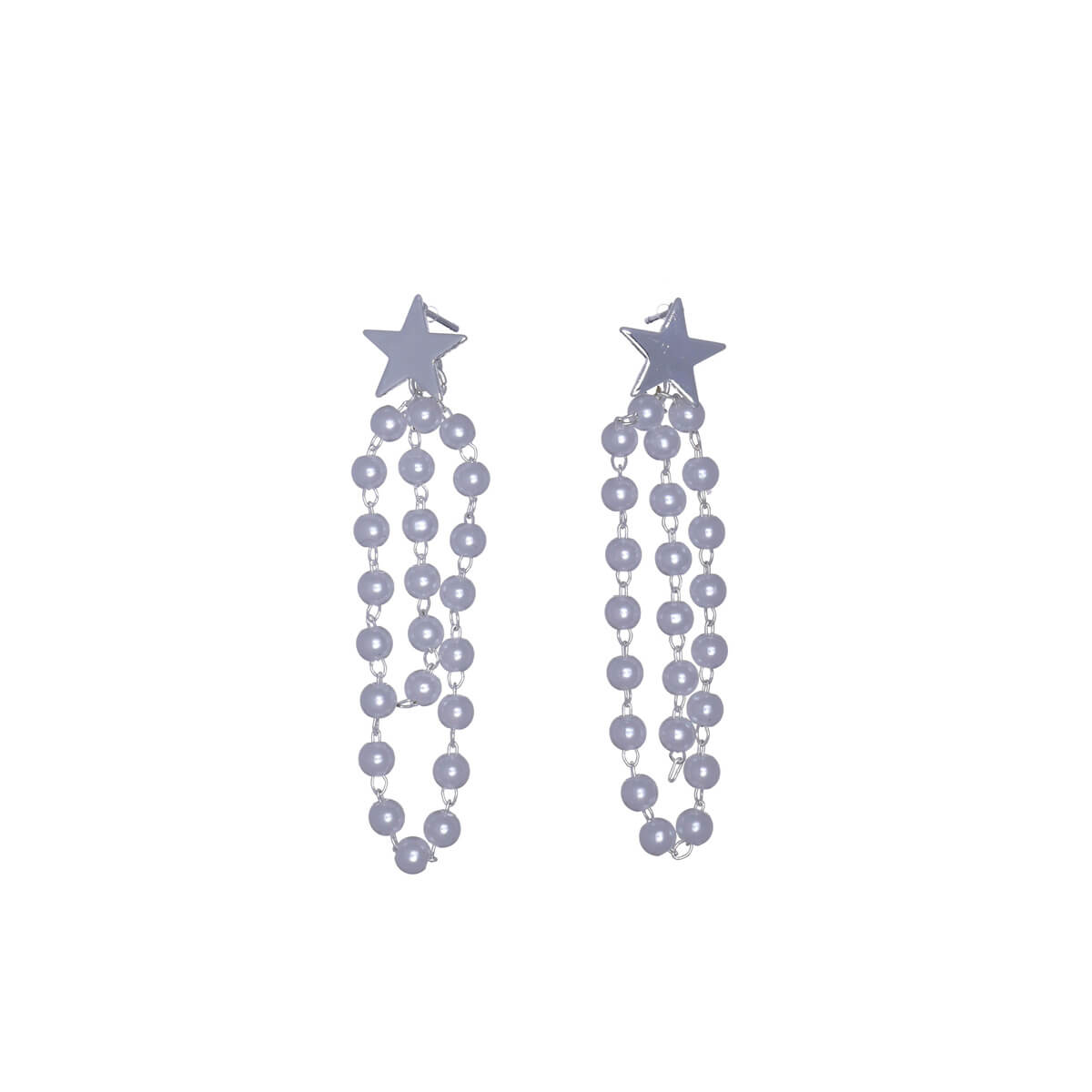 Hanging pearl earrings star