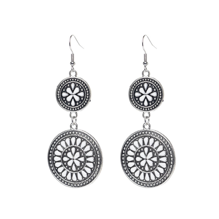 Round two -piece flower earrings