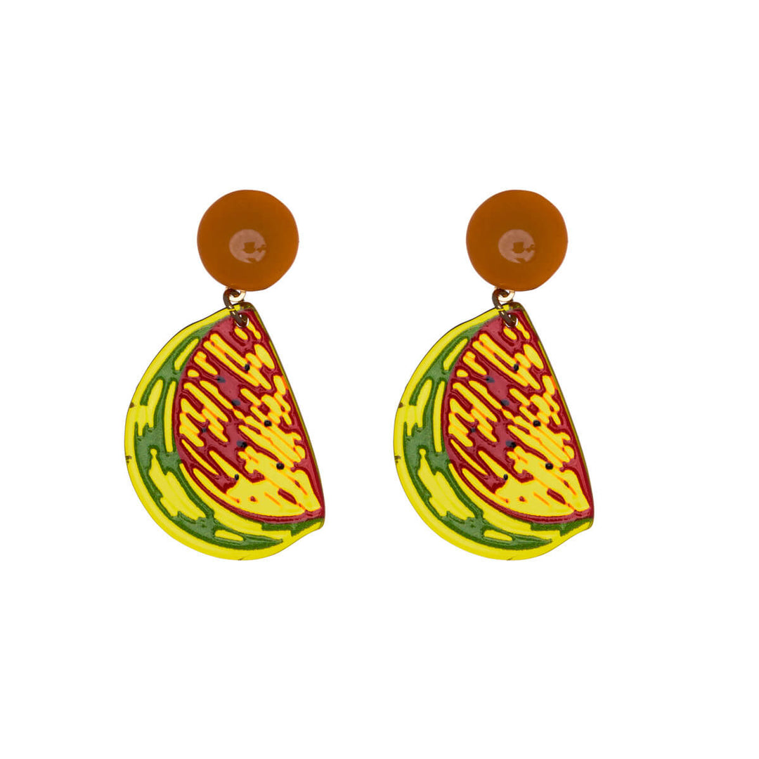 Plastic Watermelon Earrings - Ninja.fi