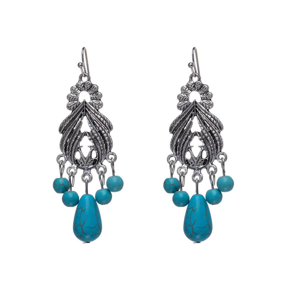 Hanging beaded earrings