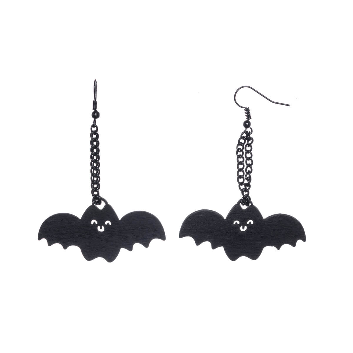 Wooden bat earrings on a chain - Made in Finland