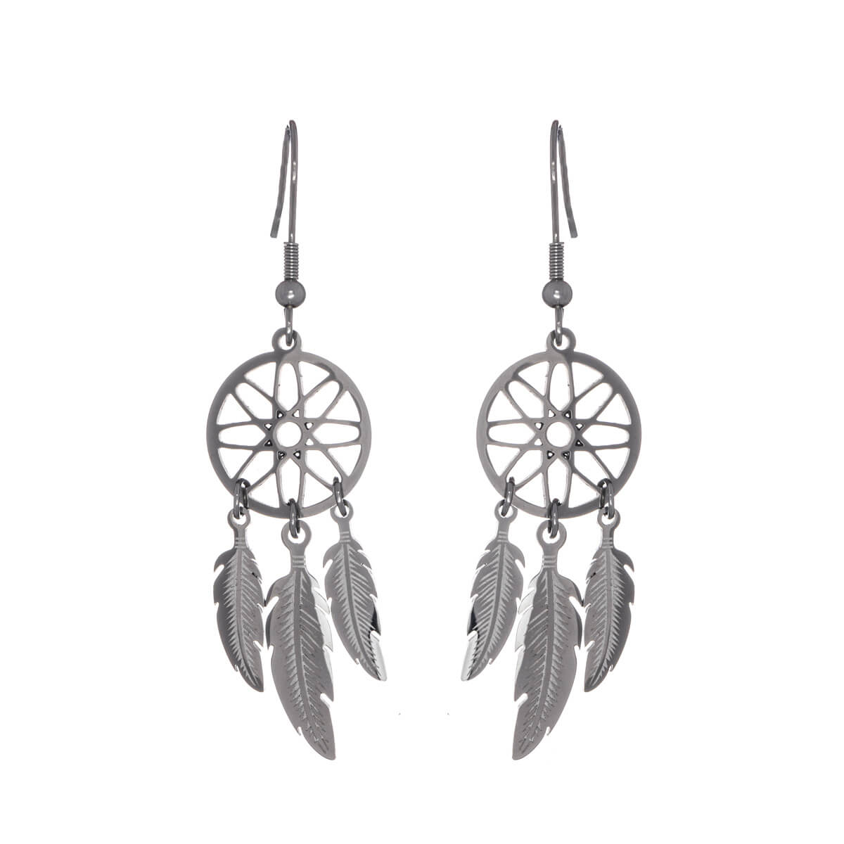 Dreamcatcher earrings (steel 316L)