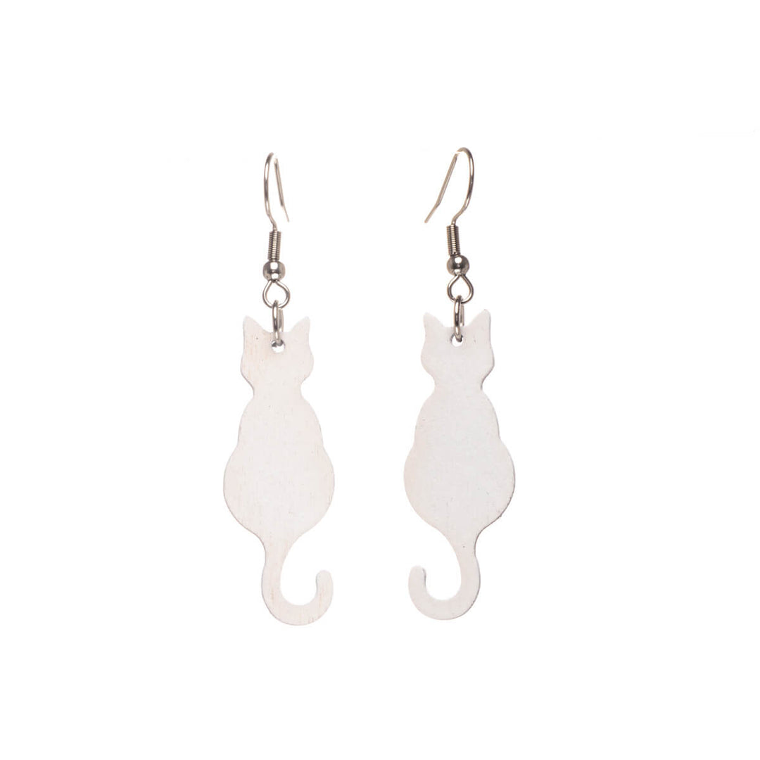 Sitting cat tree earrings (Steel 316L)