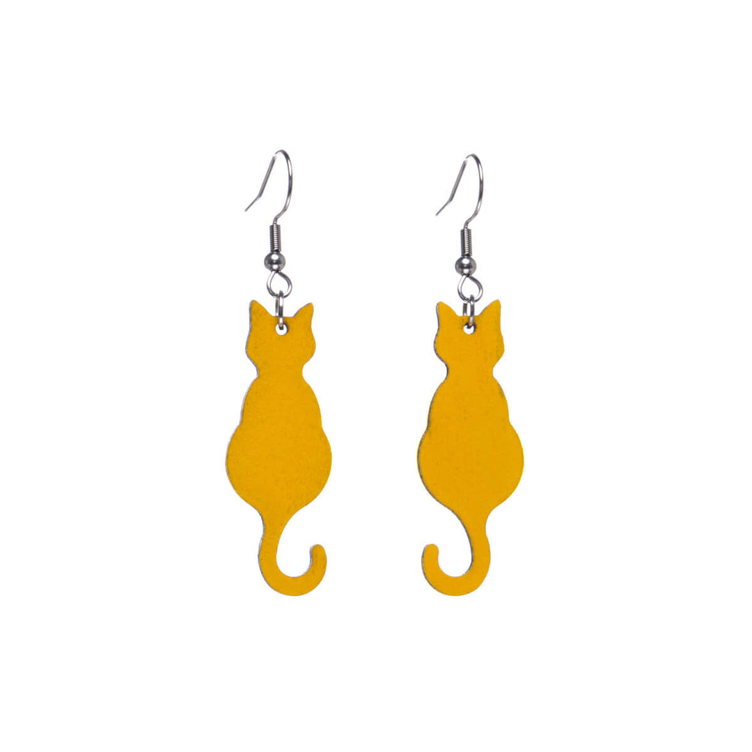 Sitting cat tree earrings (Steel 316L)