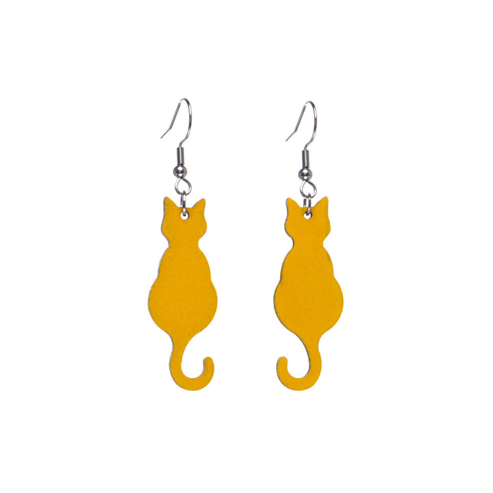 Sitting cat tree earrings (Steel 316L)