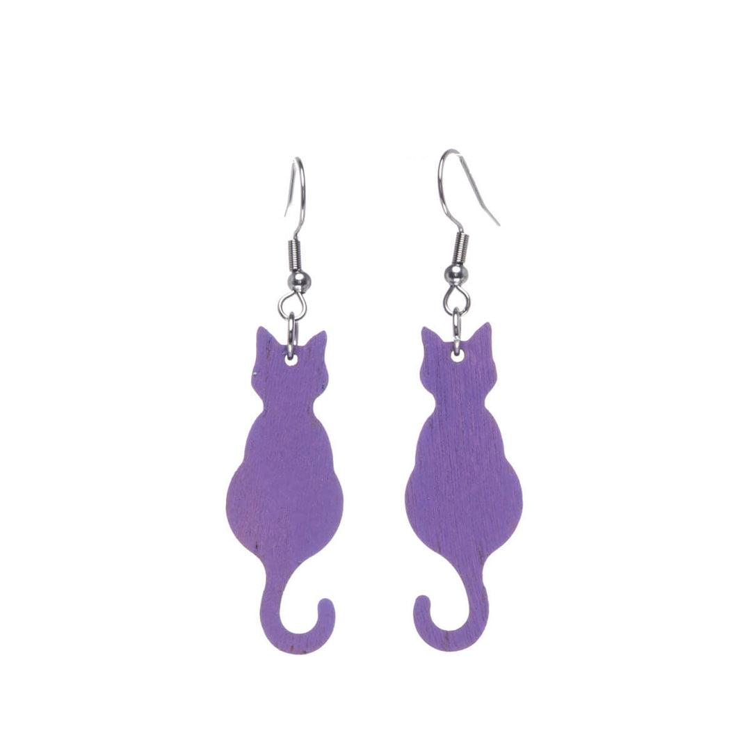 Sitting cat tree earrings (Steel 316L)