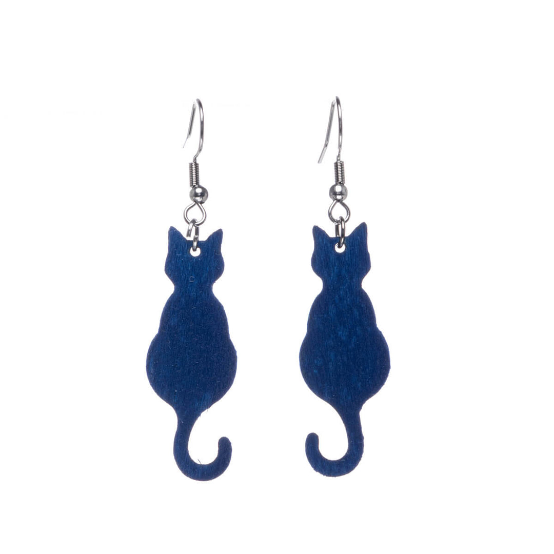 Sitting cat tree earrings (Steel 316L)