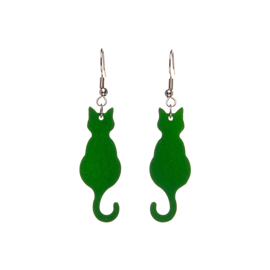 Sitting cat tree earrings (Steel 316L)