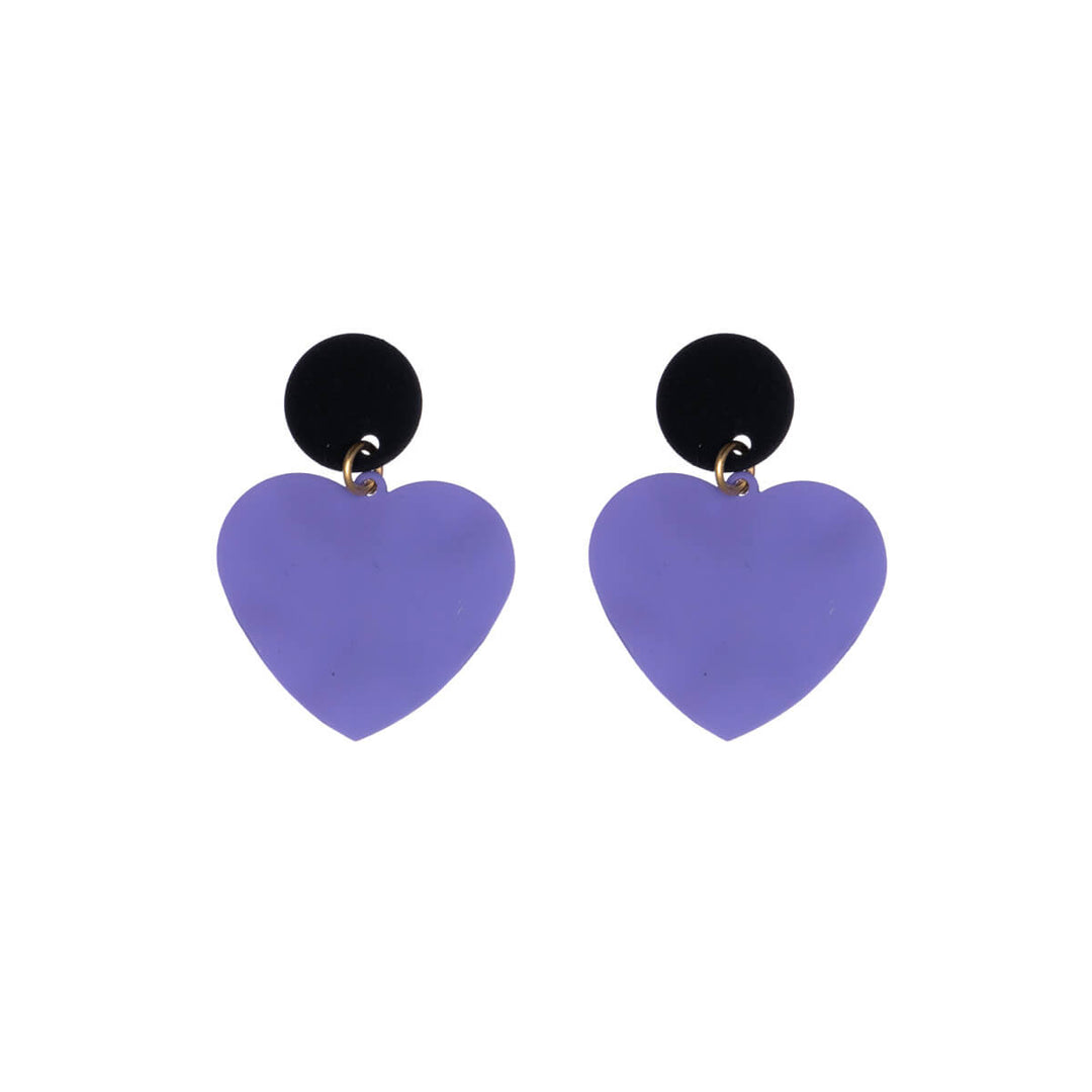 Bicoloured heart earrings