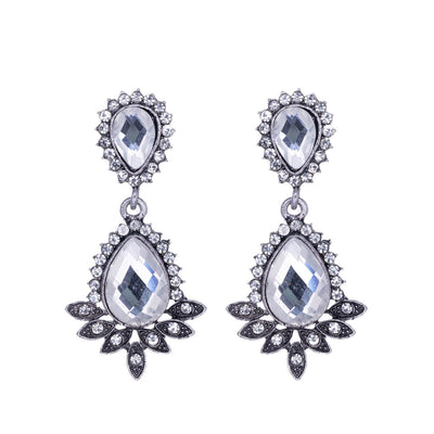 Glass stone festive earring