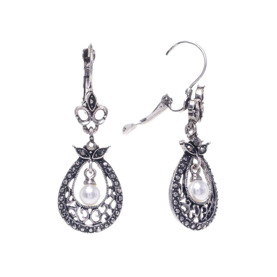 Hängende Perlentropfen-Ohrringe