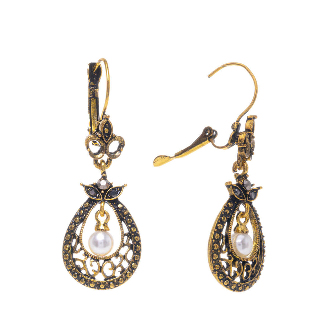 Hängende Perlentropfen-Ohrringe