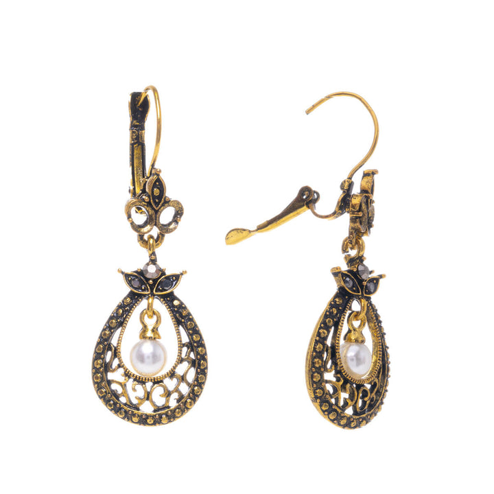 Hängende Perlentropfen-Ohrringe