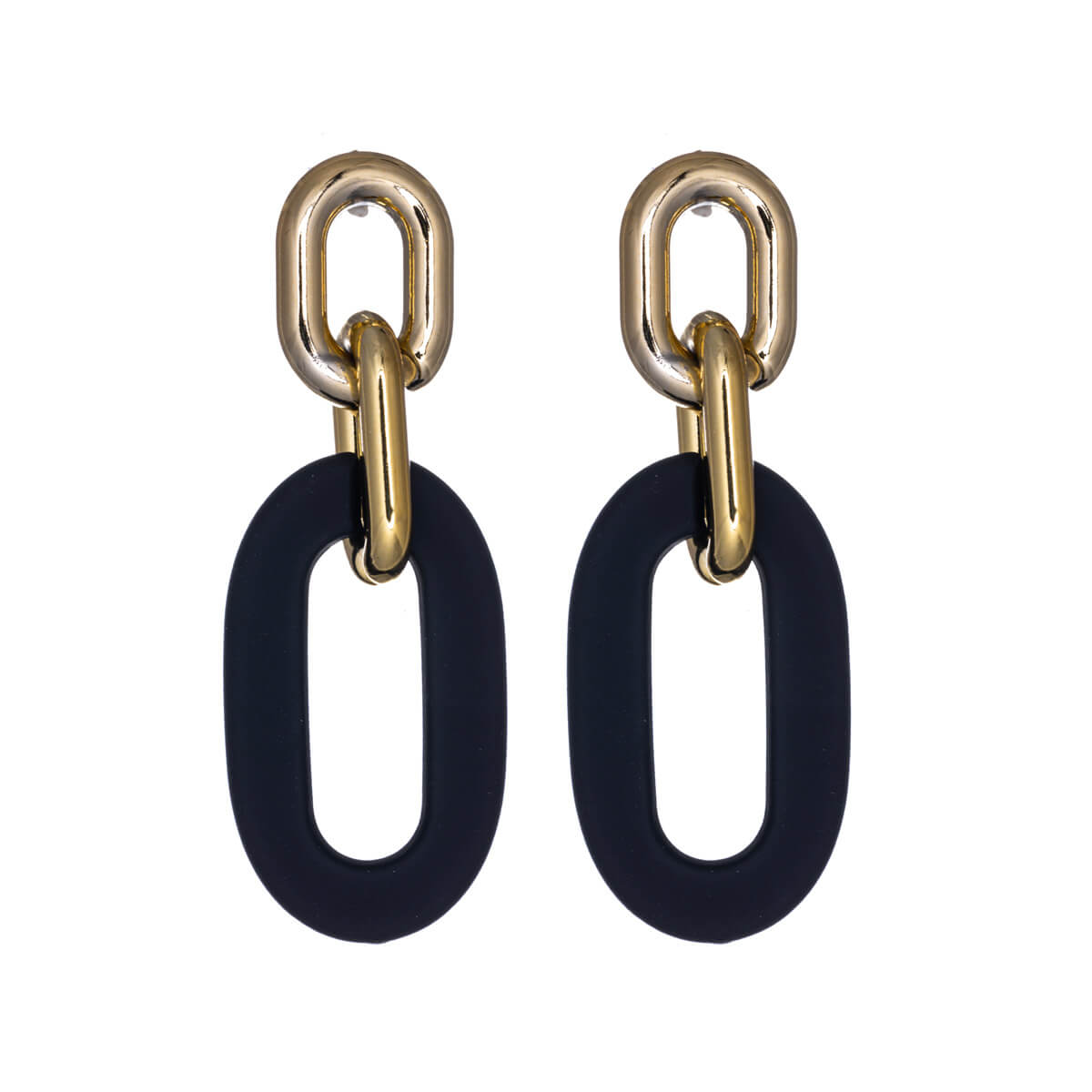 Hanging cable chain earrings