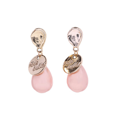 Hanging pearl drop earrings Love