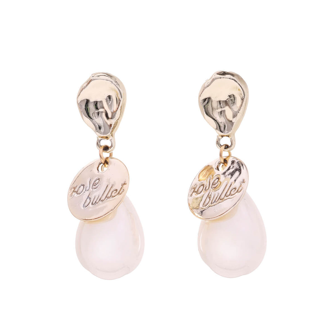 Hanging pearl drop earrings Love