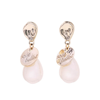 Hanging pearl drop earrings Love