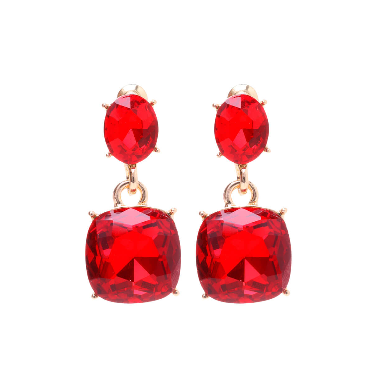 Two-piece hanging earrings for celebrations