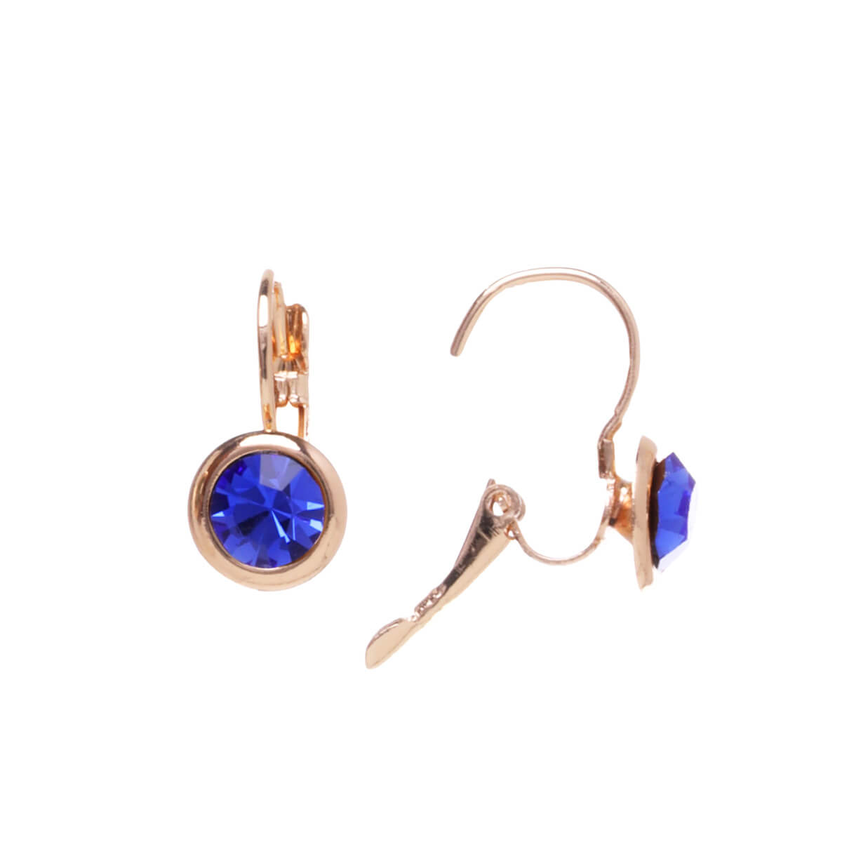 Hanging glass stone earring with hook