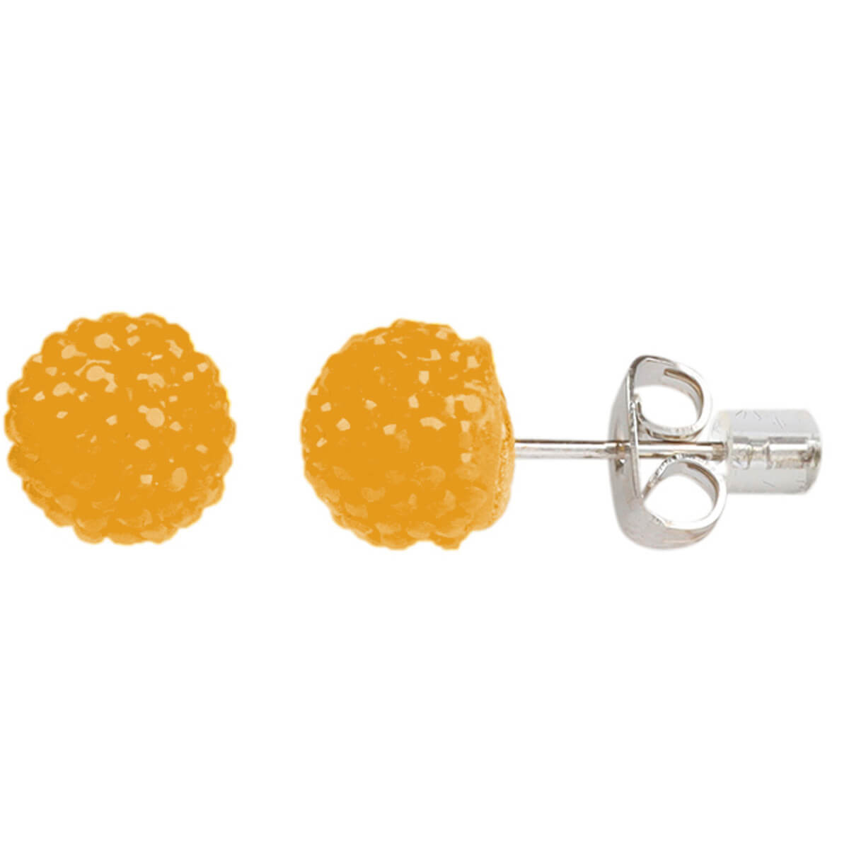 Shiny ball earrings 8mm